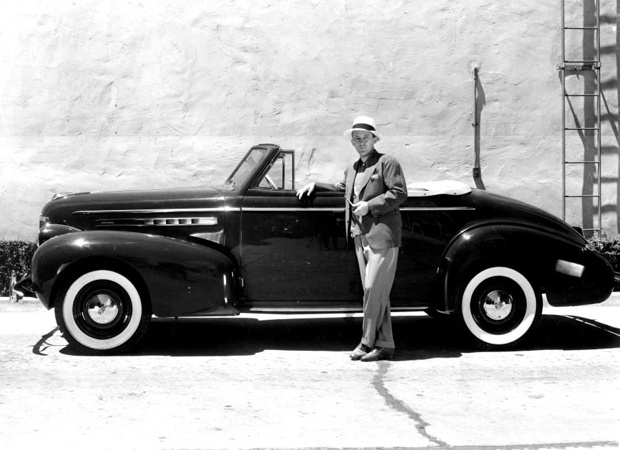 Bing Crosby 1939 Paramount sound stage with his  Oldsmobile.jpg